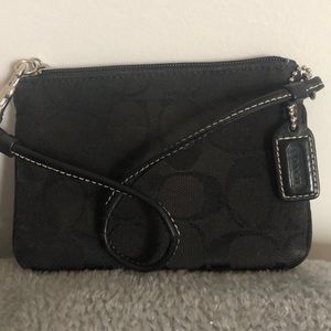 Black coach wristlet